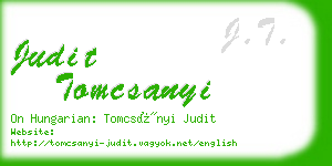 judit tomcsanyi business card